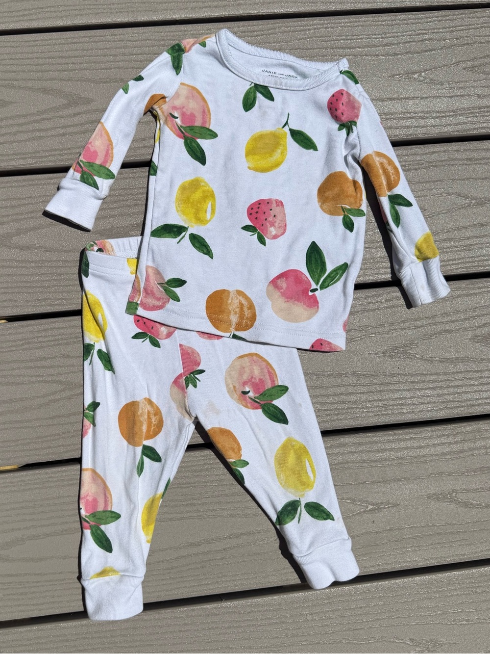Janie and Jack Fruit 6-12 Months Set 🍊🍑🍋